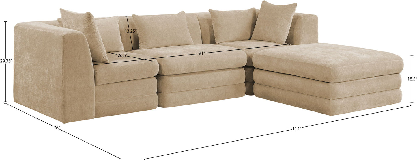 Stellar - 4 Piece Upholstered Modular Sectional