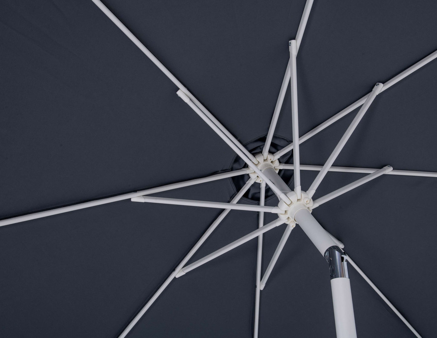Fiji - Aluminum Patio Umbrella With Square Black And White Base