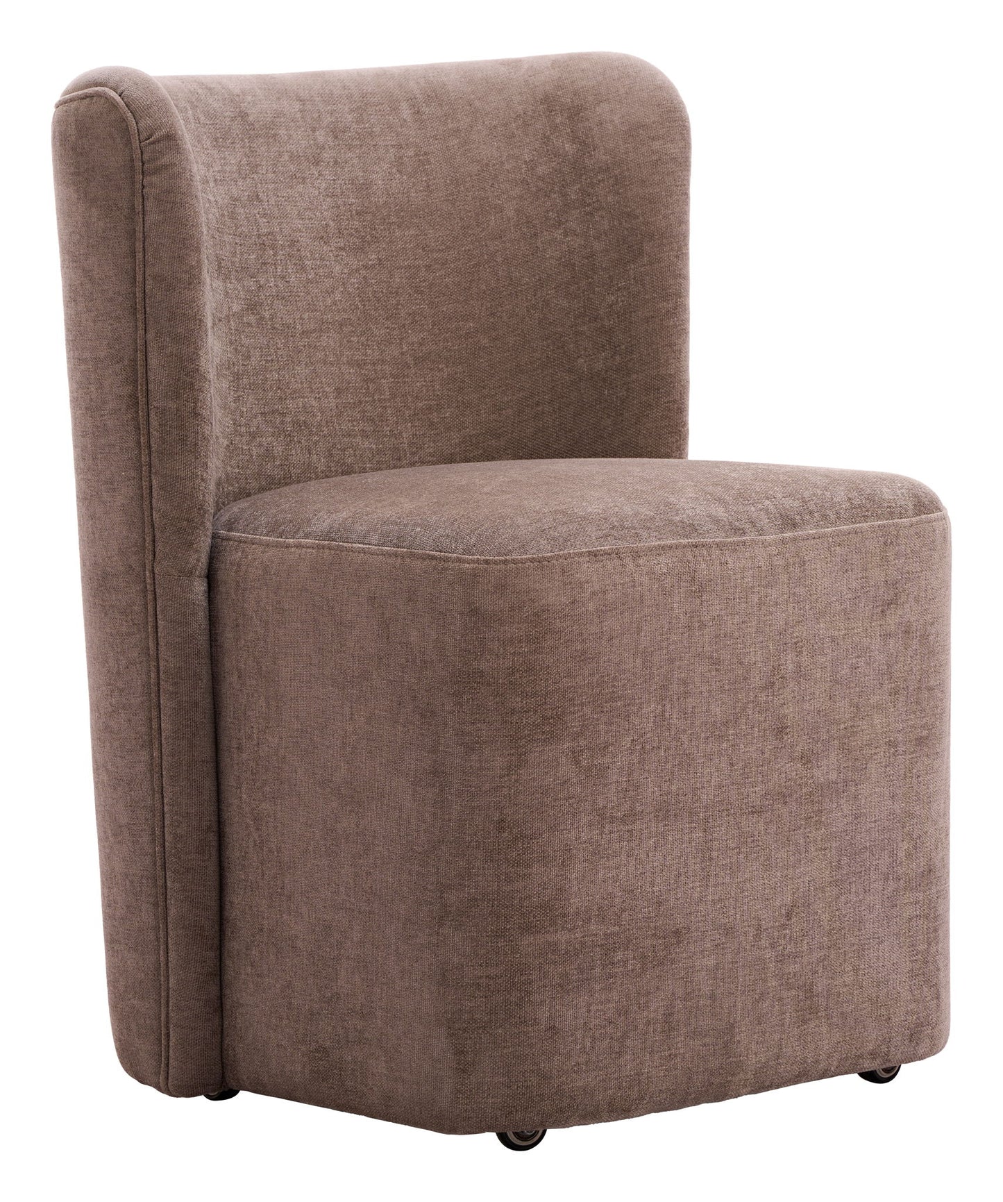 Bambun - Dining Chair With Wheels - Brown