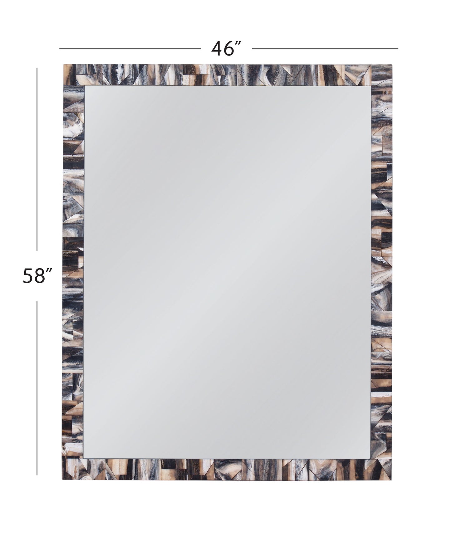 Kervo - Wall Mirror - Black / Cream