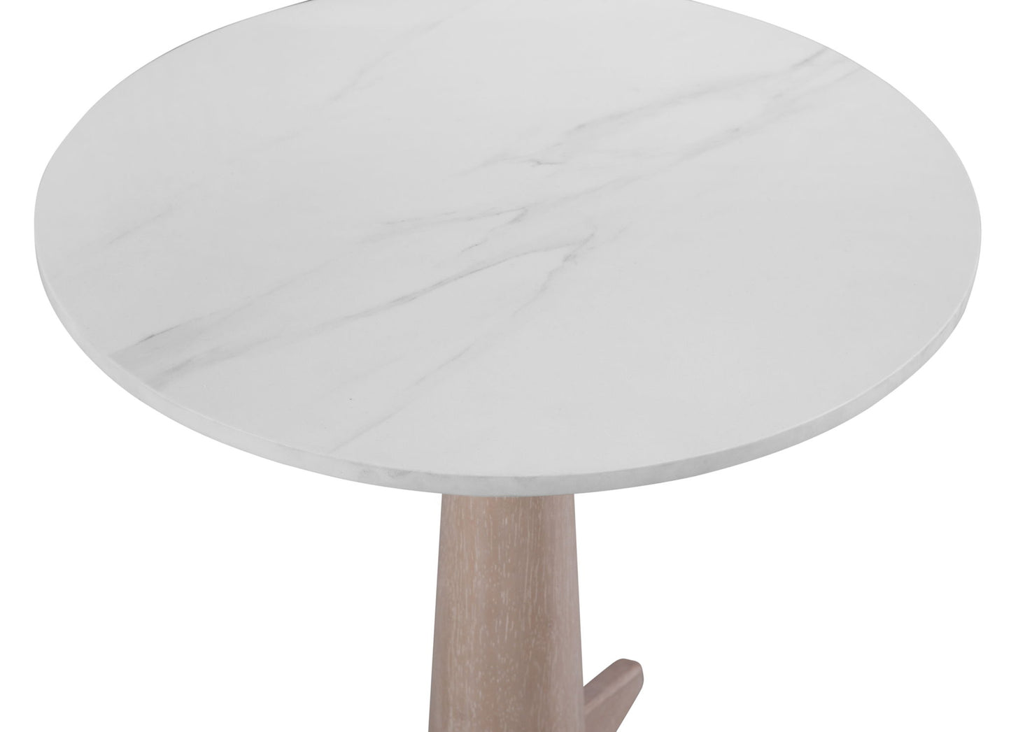 Horizons - End Table - White Oak / White Marble