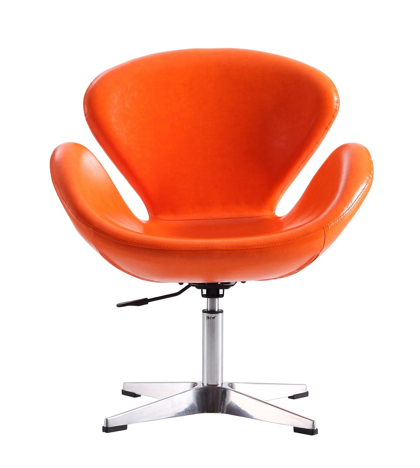 Manhattan Raspberry - Vegan Leather Swivel Lounge Chair