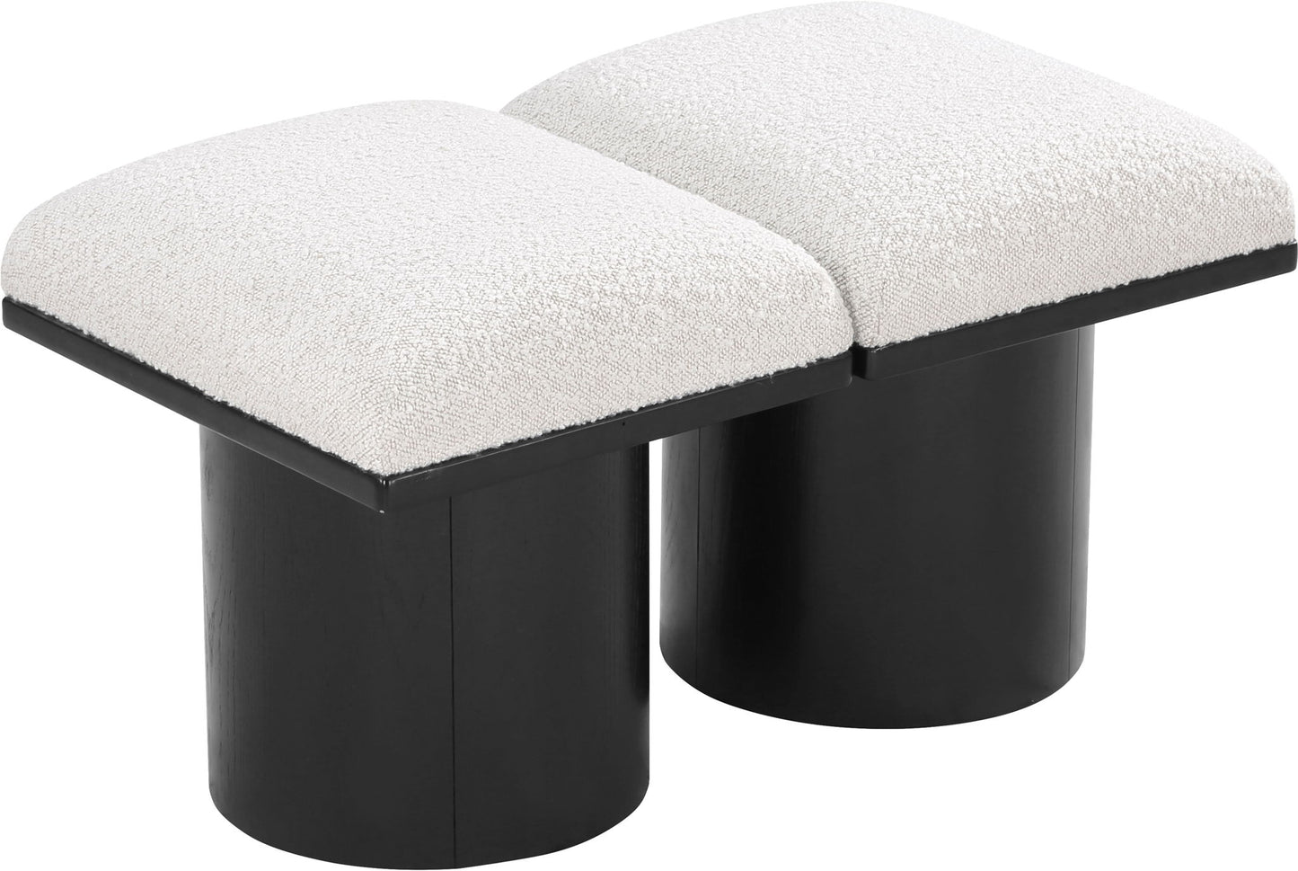 Pavilion - 2 Piece Modular Bench With Black Base