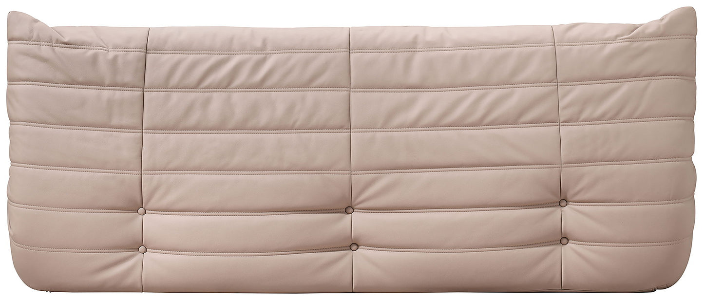 Relax - Vegan Leather 77.75" Upholstered Sofa - Tan