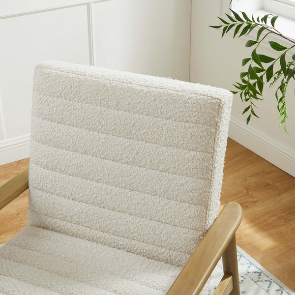 Jensen Boucle Fabric Accent Chair - Ivory