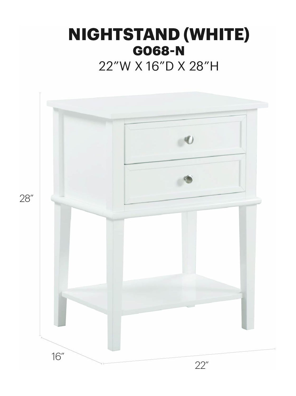 Glory Furniture - Newton - Nightstand