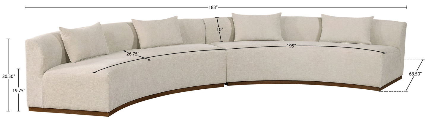 Avanti - 182.5" Chenille Fabric Upholstered 2 Piece Modular Sectional