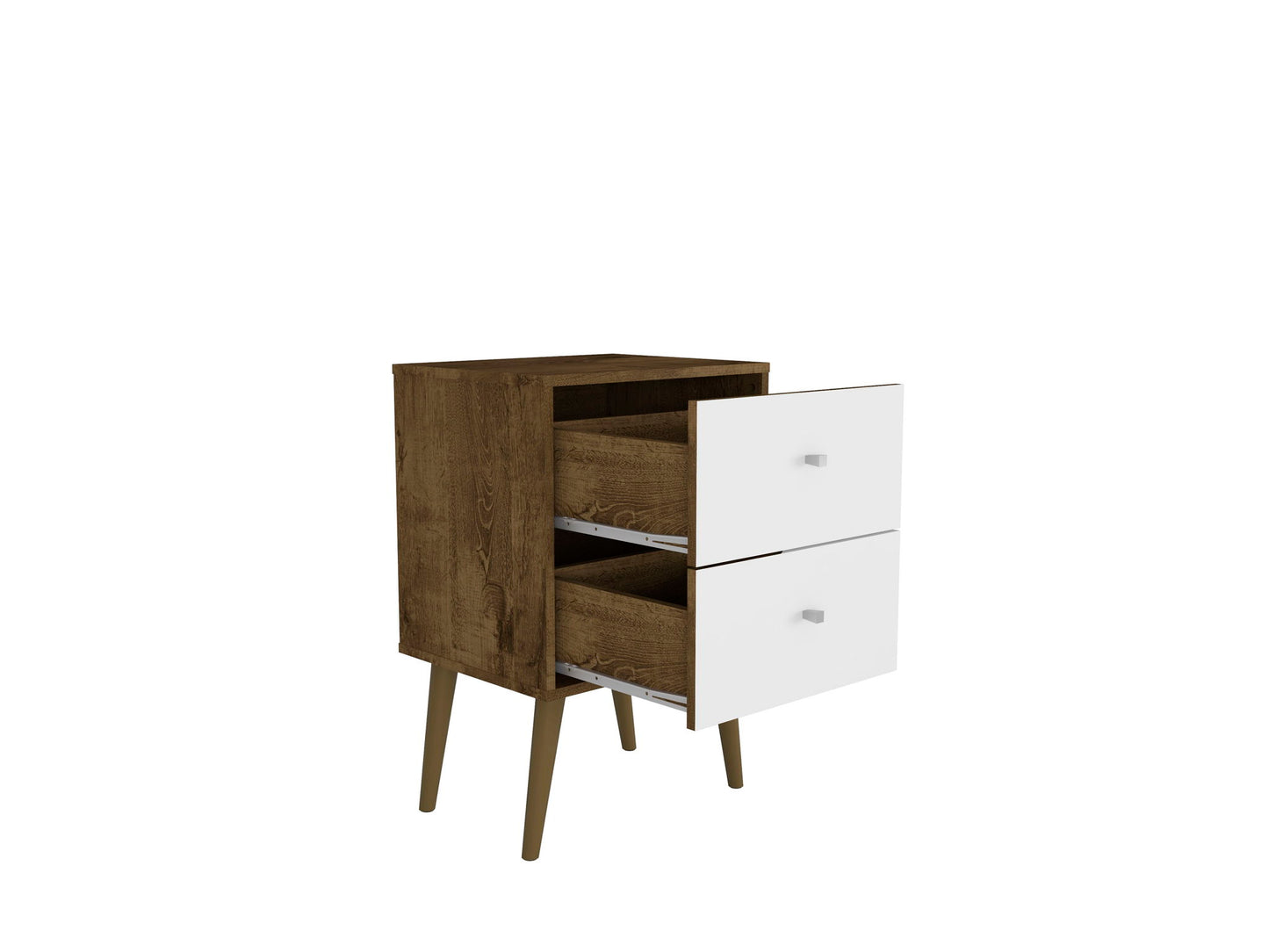 Manhattan Liberty - Nightstand With Rustic Brown Frame