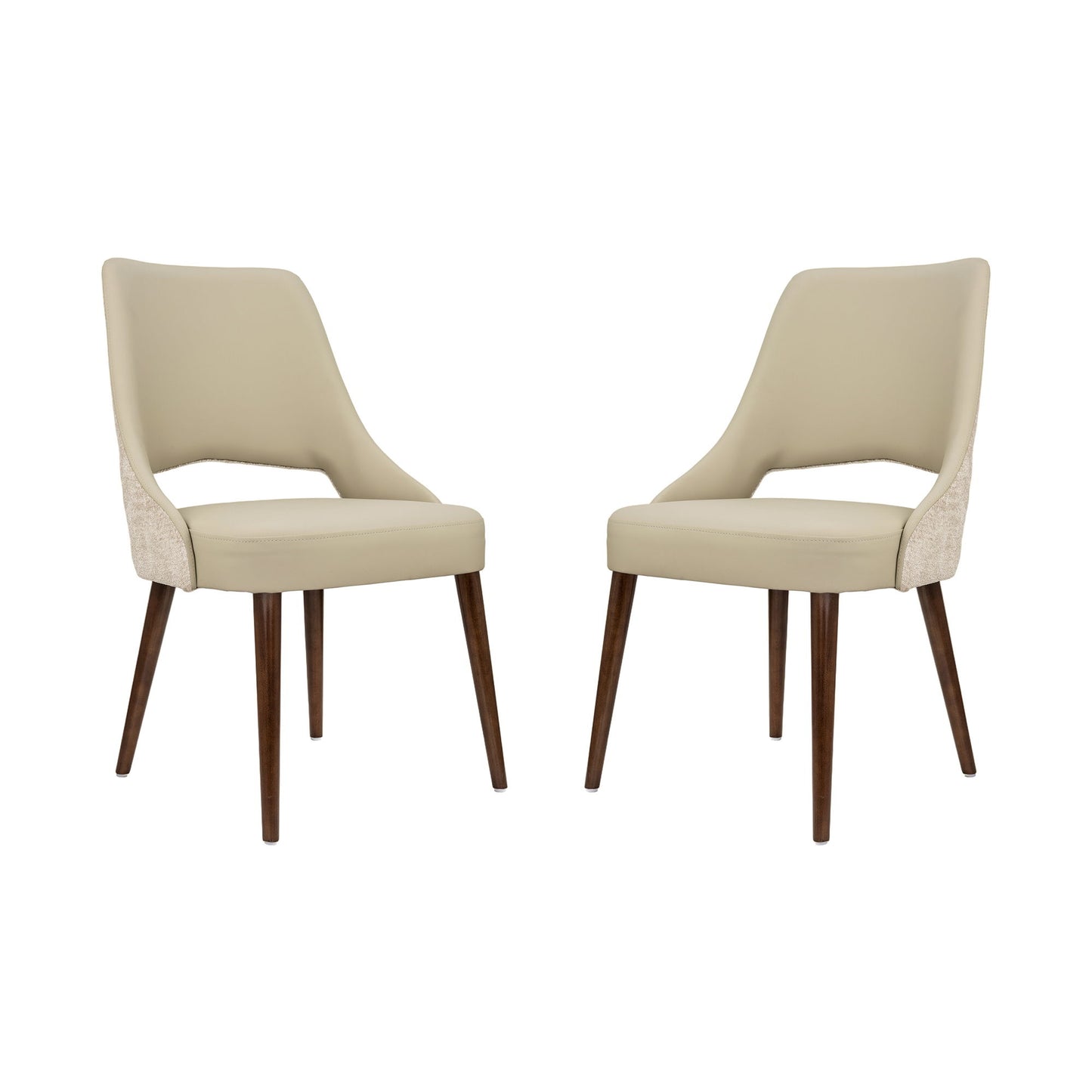 Liora - Wood Upholstered Side Chair (Set of 2) - Coffee / Brown