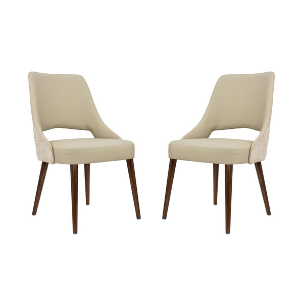 Liora - Wood Upholstered Side Chair (Set of 2) - Coffee / Brown