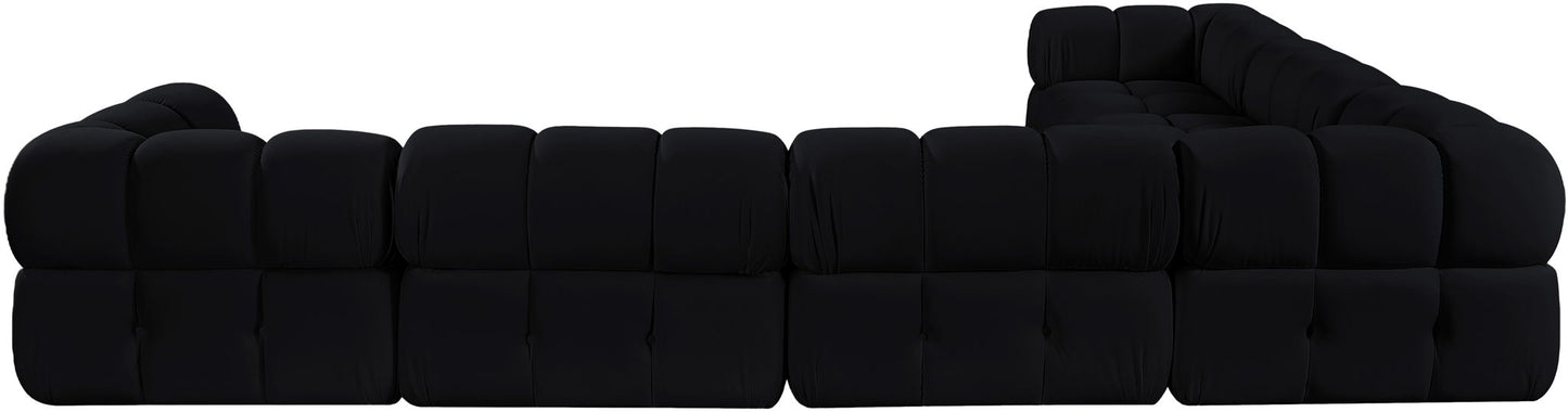 Orin - L-Shaped Velvet 6 Piece Modular Sectional