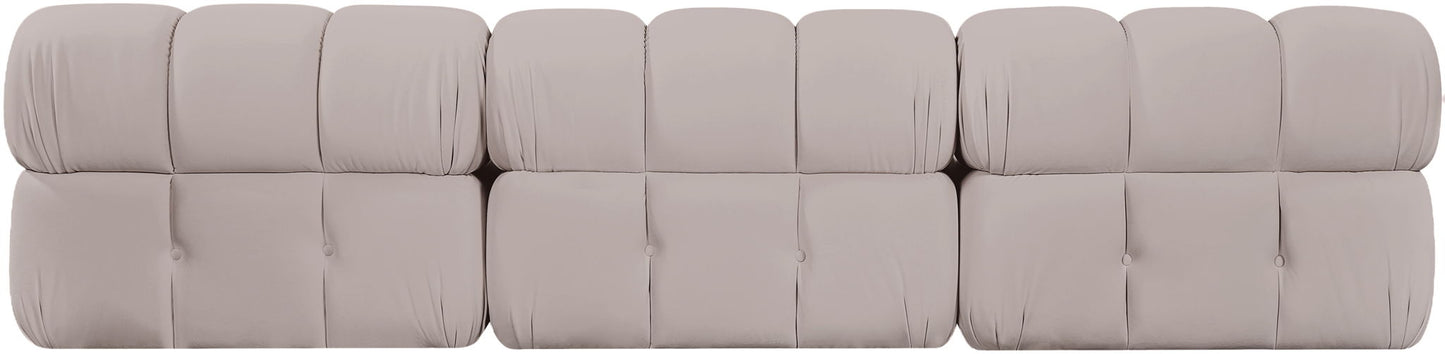 Orin - Velvet 3 Piece Modular Sofa