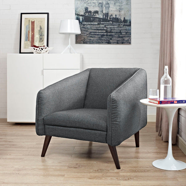 Slide Upholstered Fabric Armchair - Gray