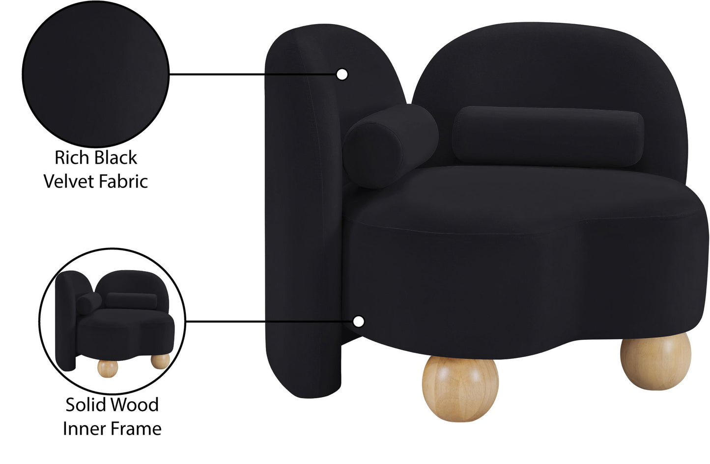 Daphne - Velvet Chair