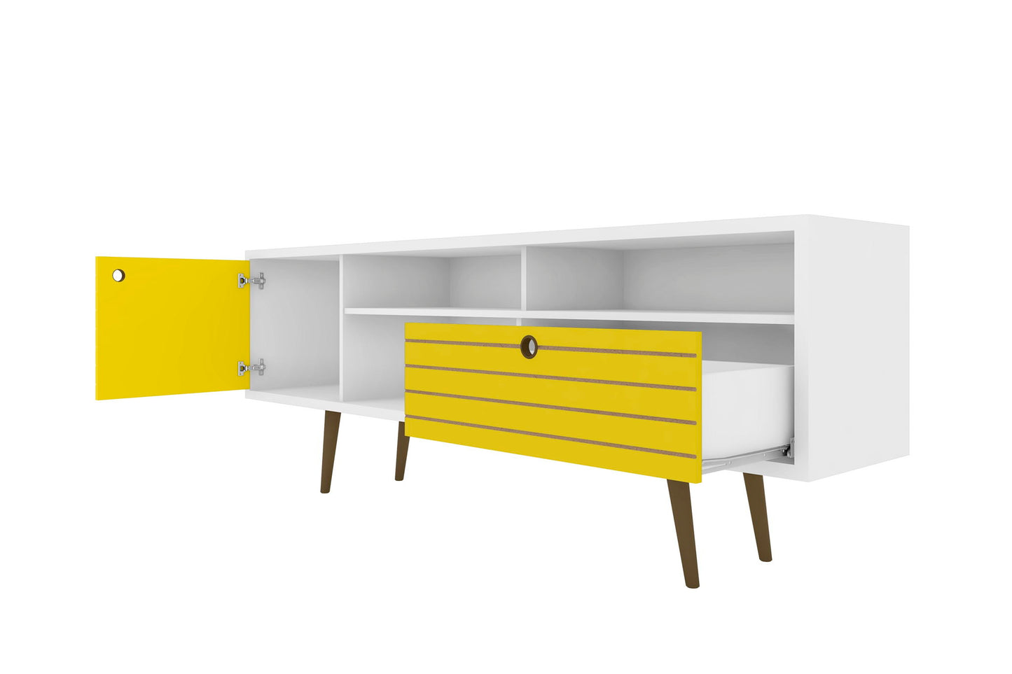 Manhattan Liberty - 71" TV Stand With White Frame