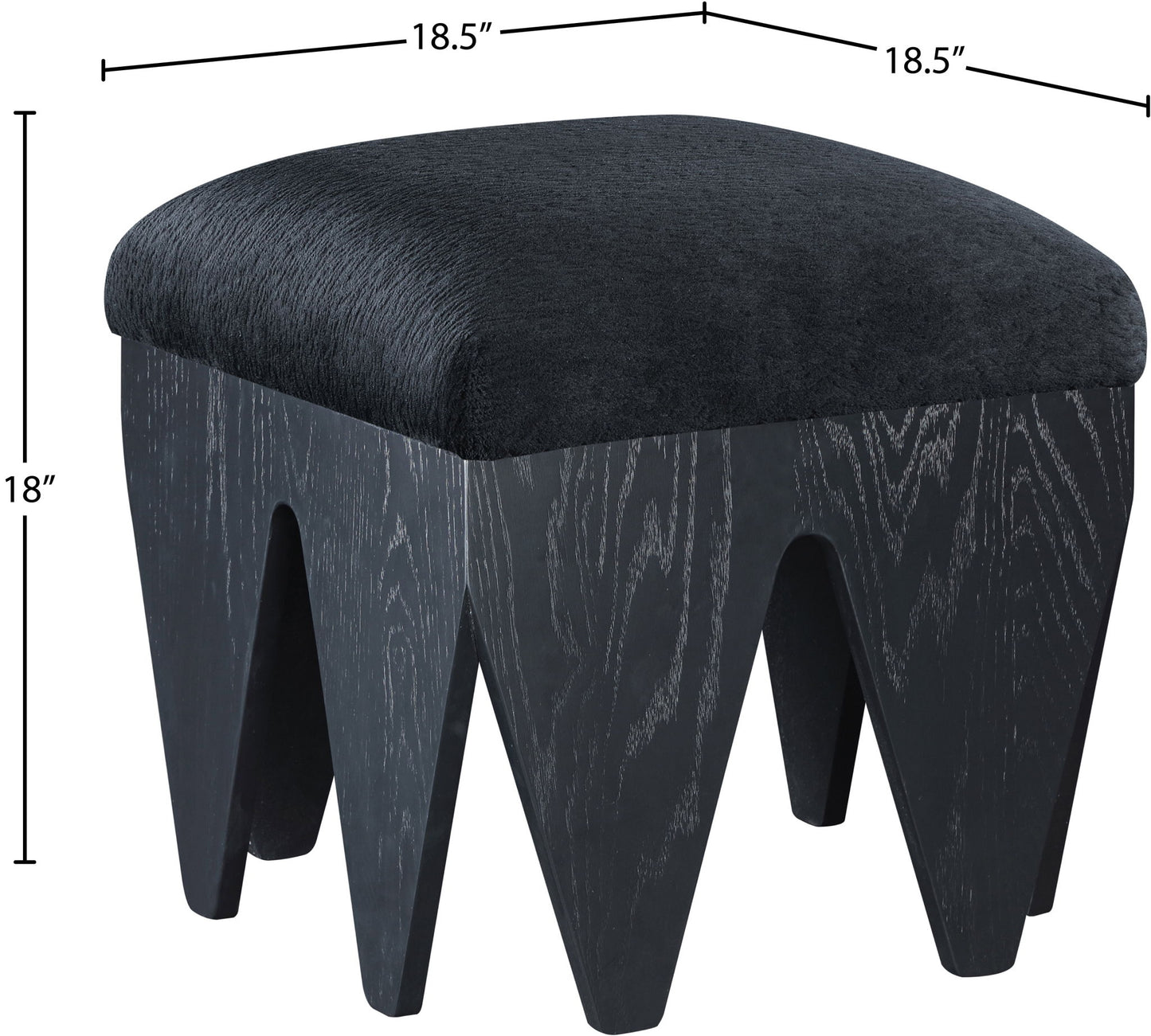 Altair - Fabric Bench - Black Base