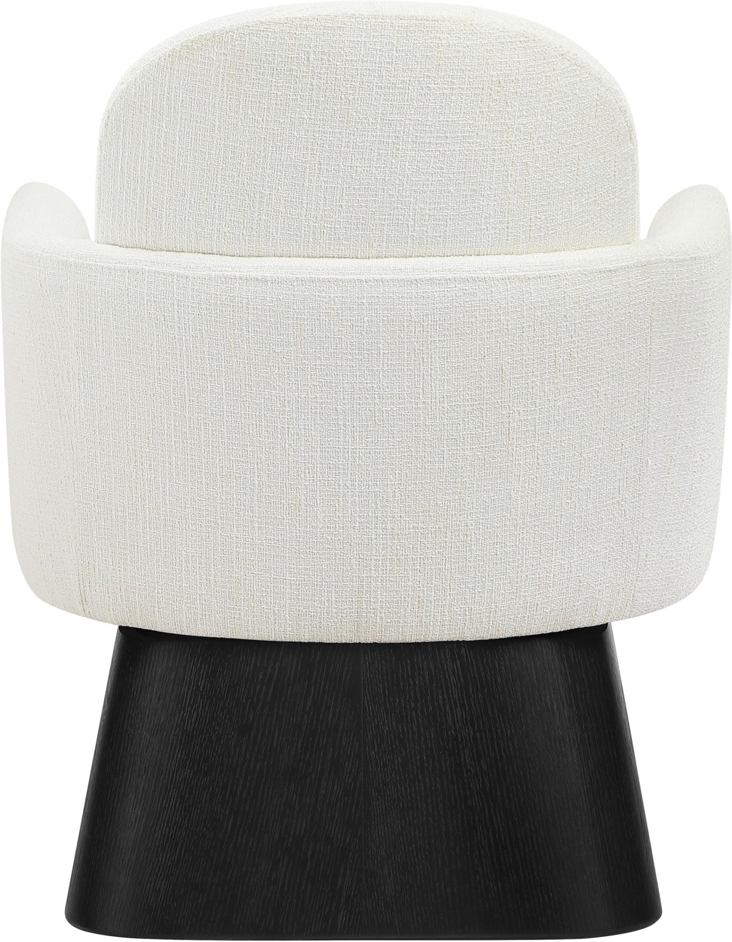 Marlowe - Linen Textured Fabric Upholstered Swivel Accent Chair - Stained Black