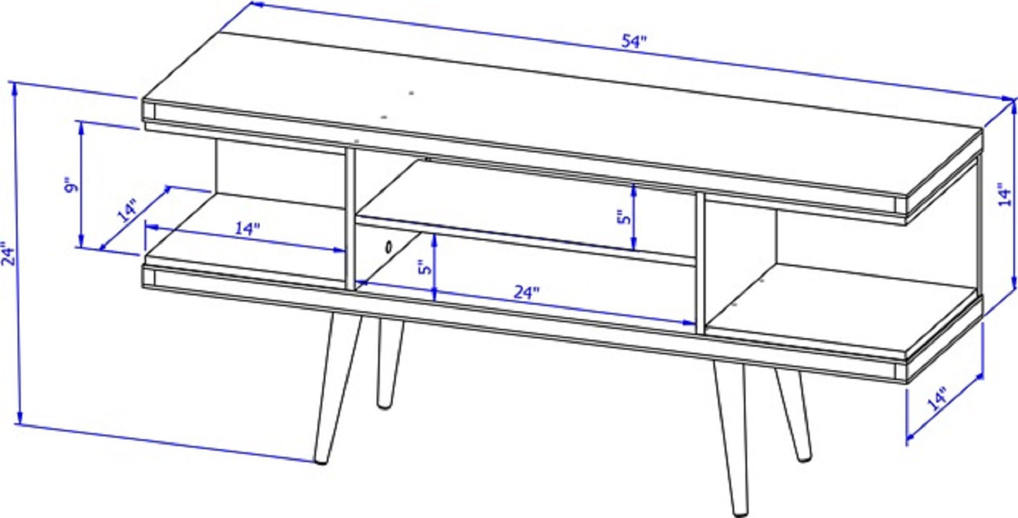 Manhattan Utopia - TV Stand - Off White And Maple Cream