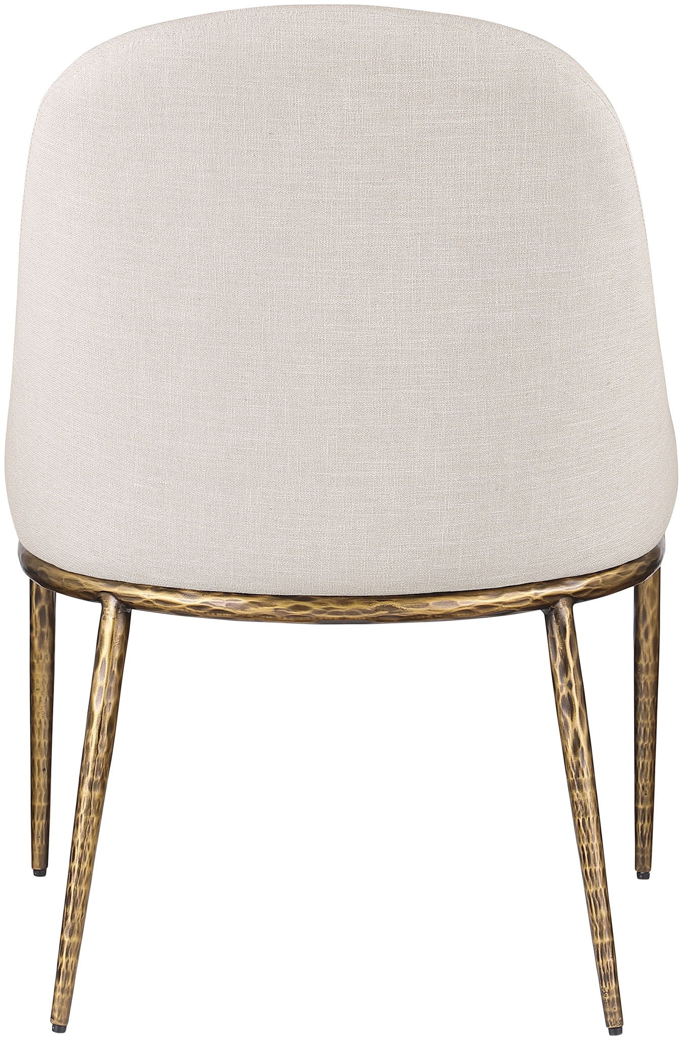 Ferro - Upholstered Dining Side Chair With Brushed Gold Legs