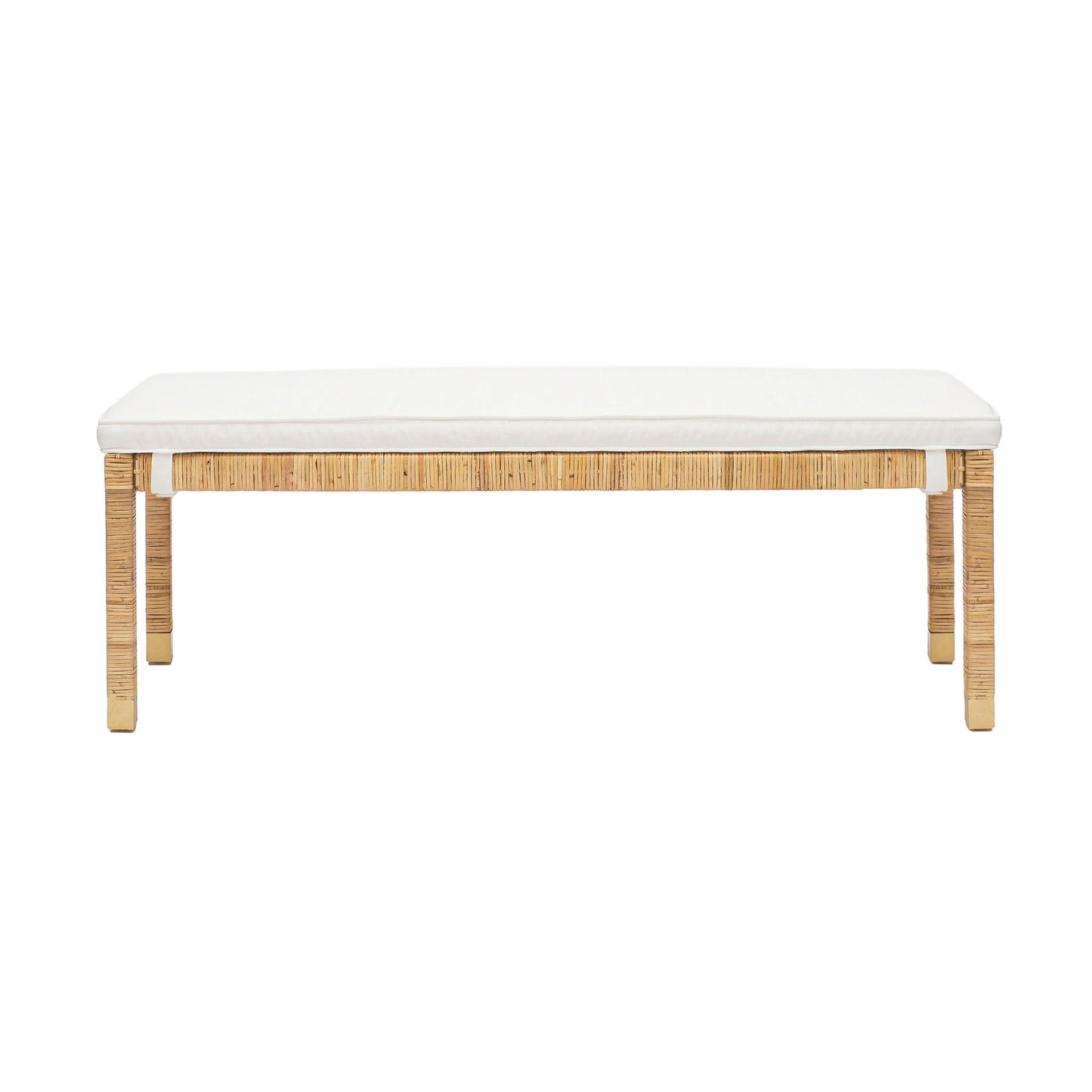 Amara - Woven Rattan Bench