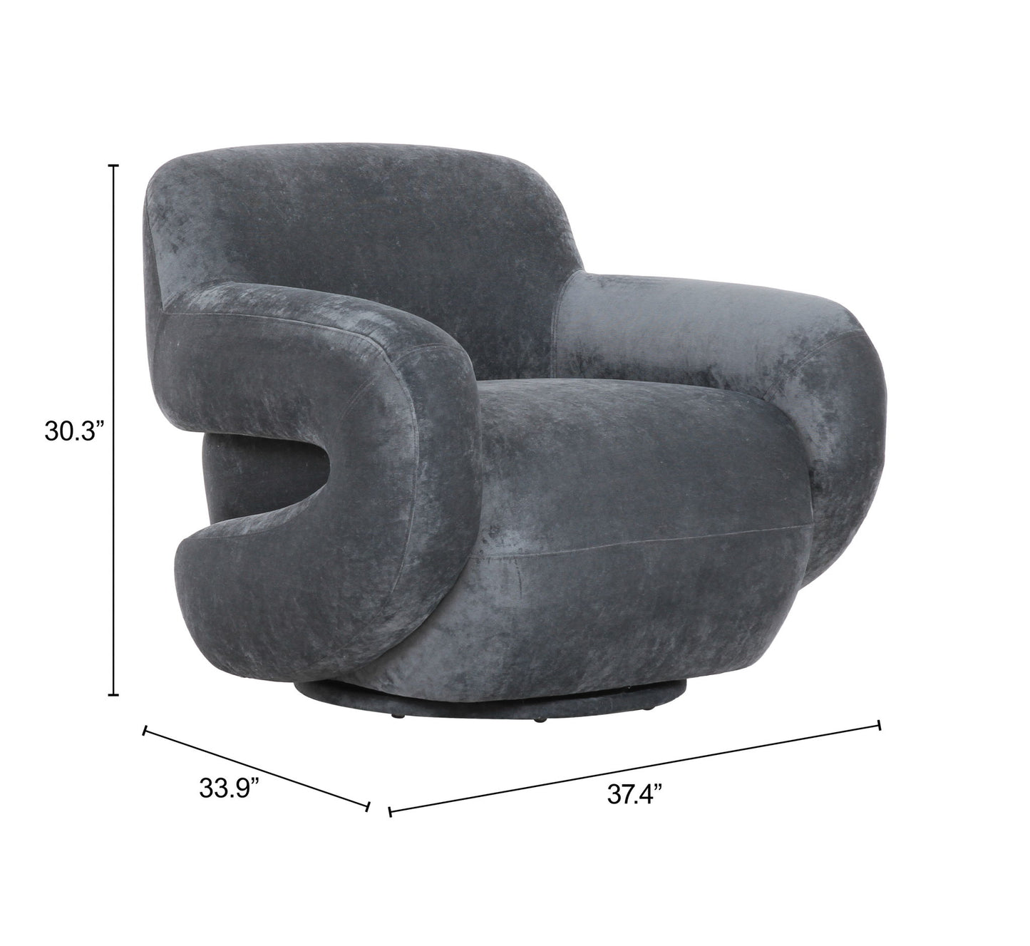 Boble - Swivel Chair - Storm Gray