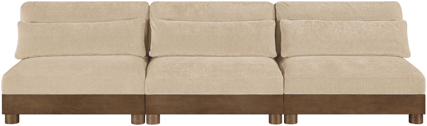 Turin - Chenille Fabric Upholstered Modular Sectional - Beige