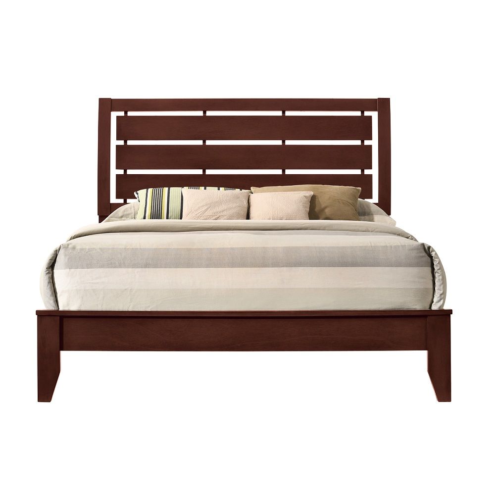 Ilana - Eastern King Bed - Brown Cherry