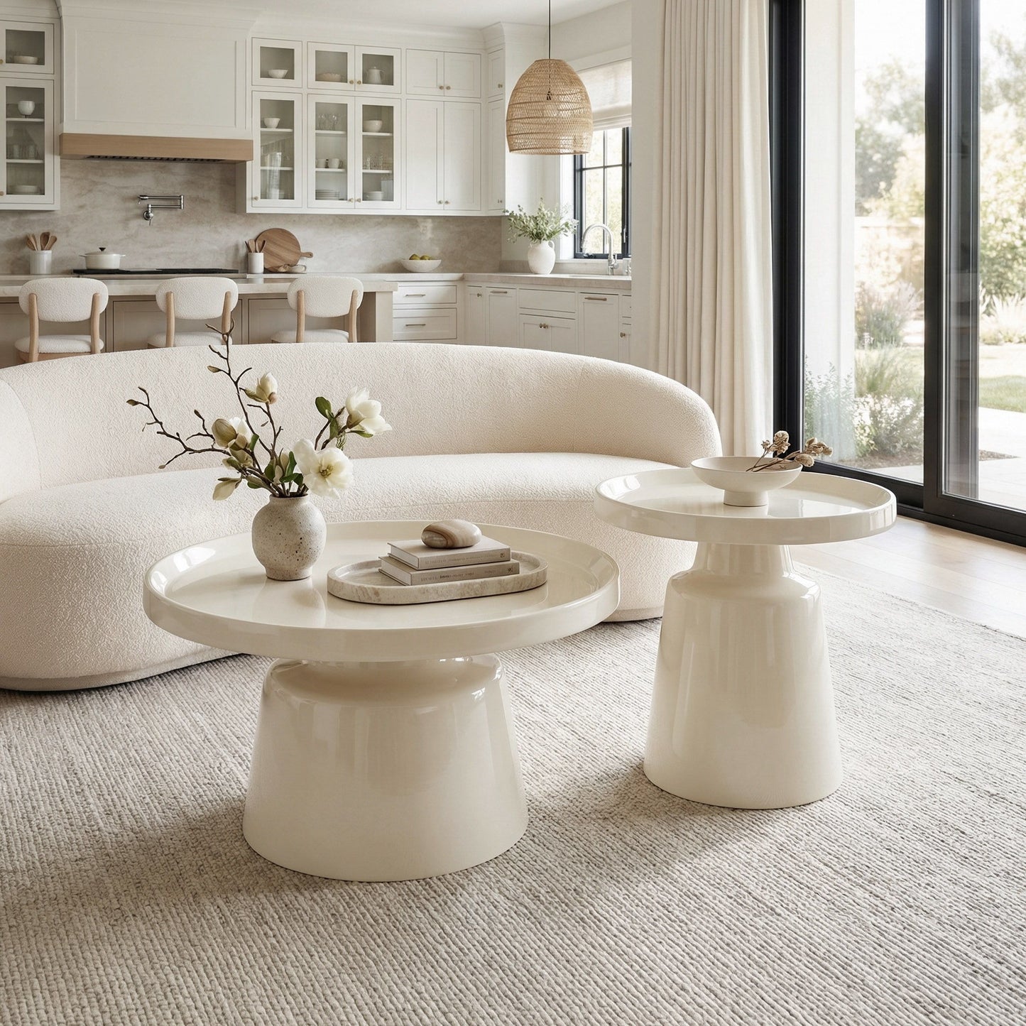 Beurre - Coffee Table Set - White / Ivory