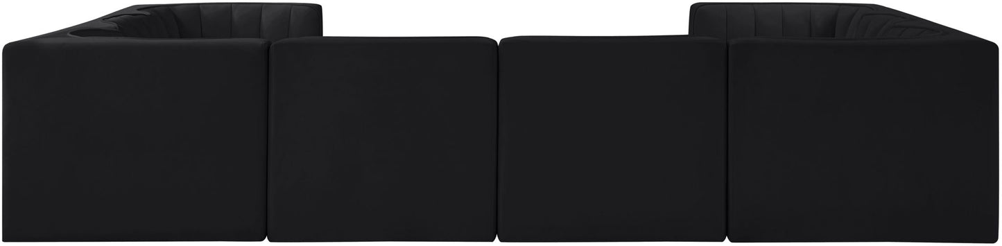 Rummi - Velvet Performance Fabric Upholstered Modular Sectional