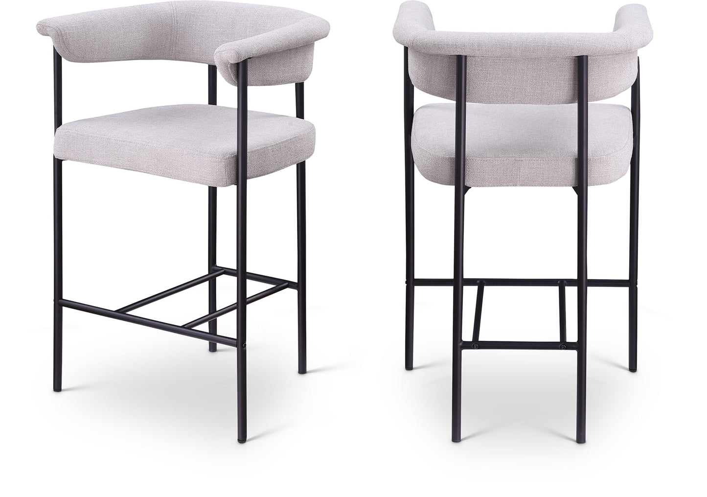 Malin - Linen Counter Stool (Set of 2)