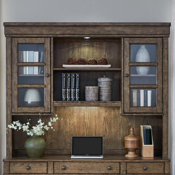 Carolina Park - Credenza Hutch - Amber Brown