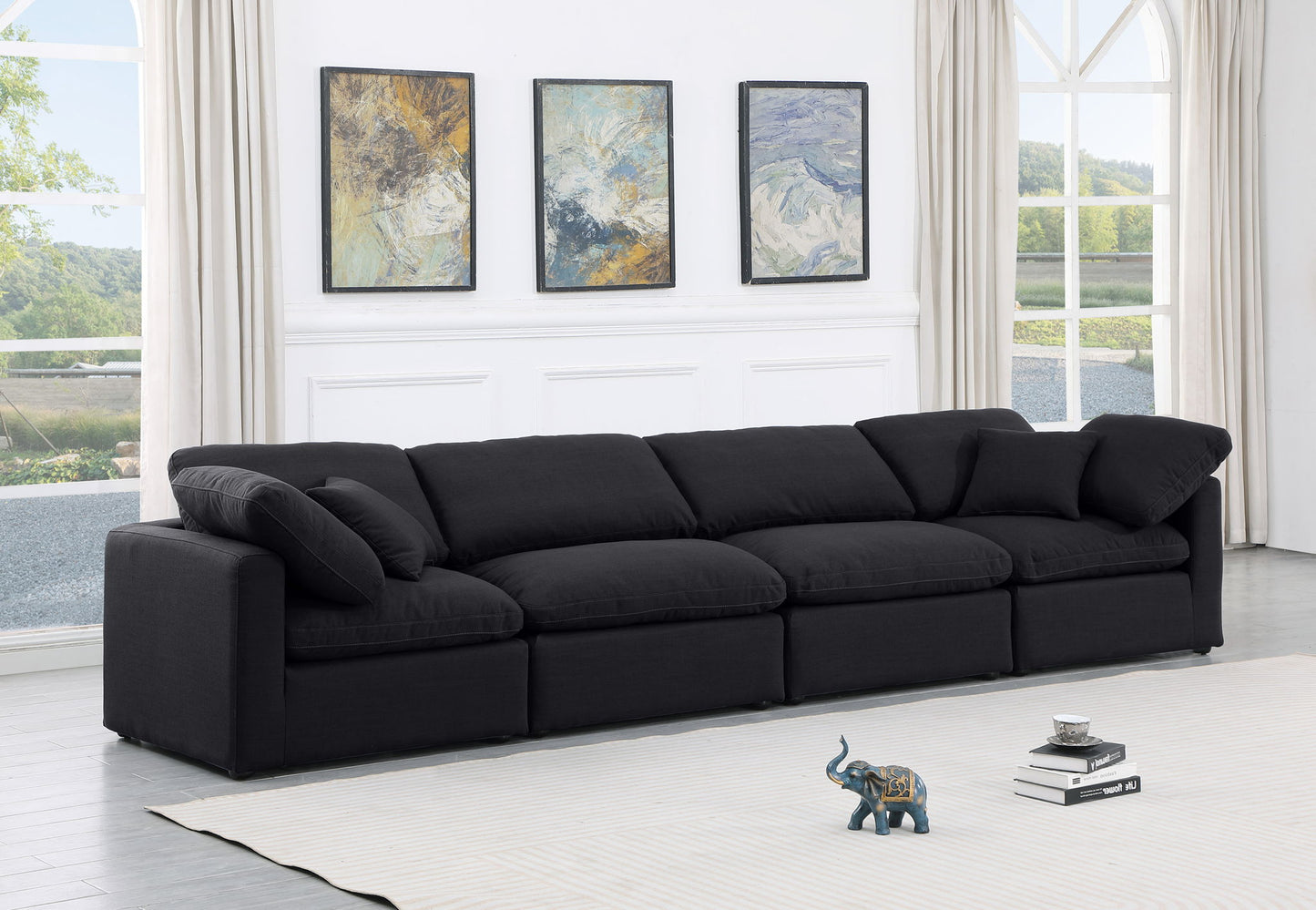 Indulge - Linen 4 Seat Modular Sofa