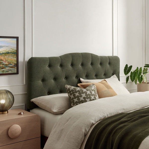 Annabel Upholstered Headboard - Full, Sage