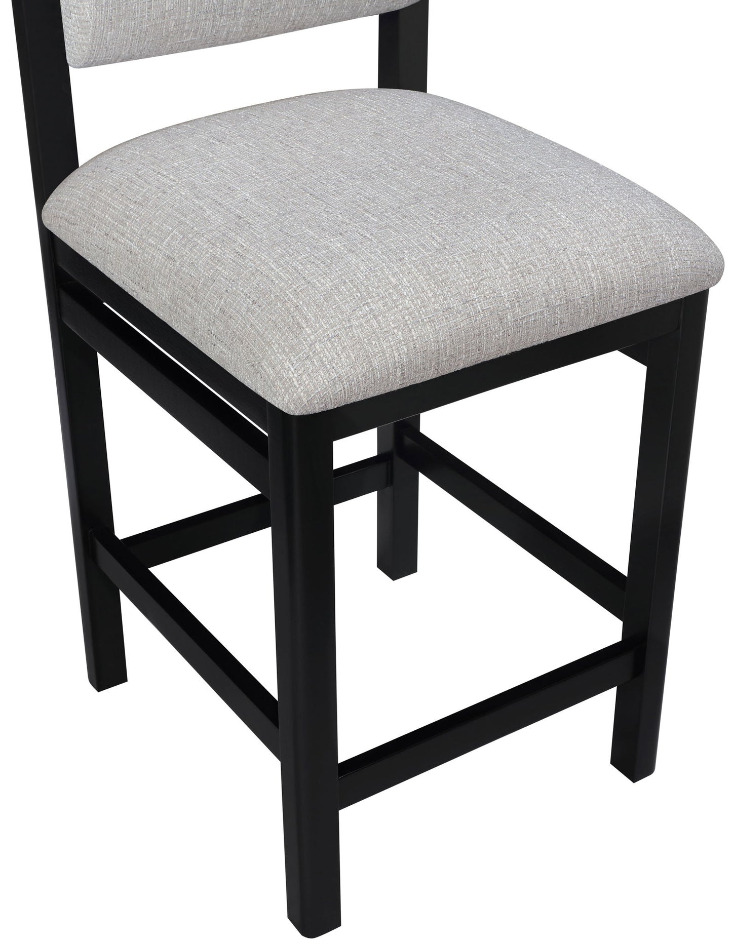 Roundhill - Fabric Counter Stool - Black Frame