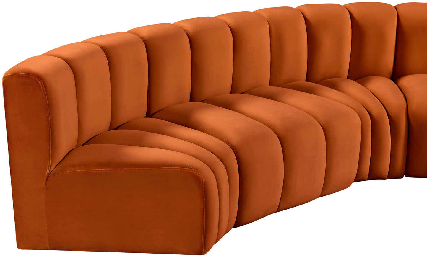 Arc - Velvet 8 Piece U-Shaped Modular Sofa