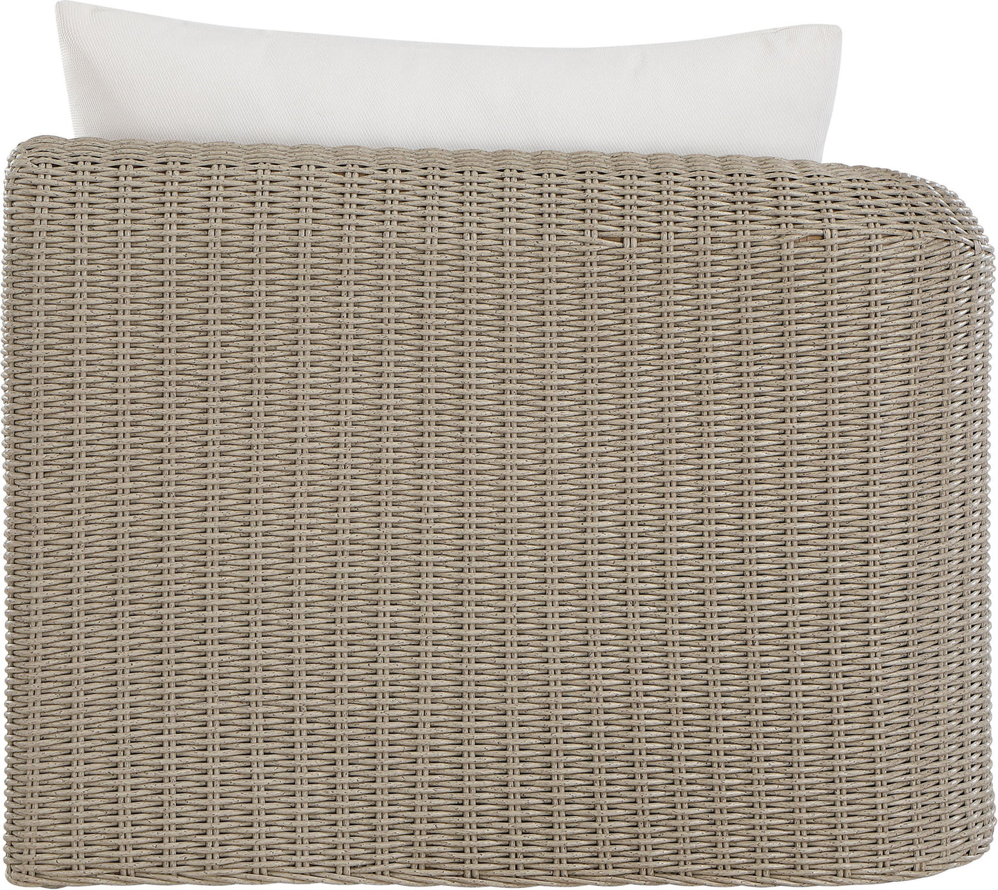 Seacrest - Olefin Water Resistant Fabric And Wicker Outdoor Patio Left Arm Chair