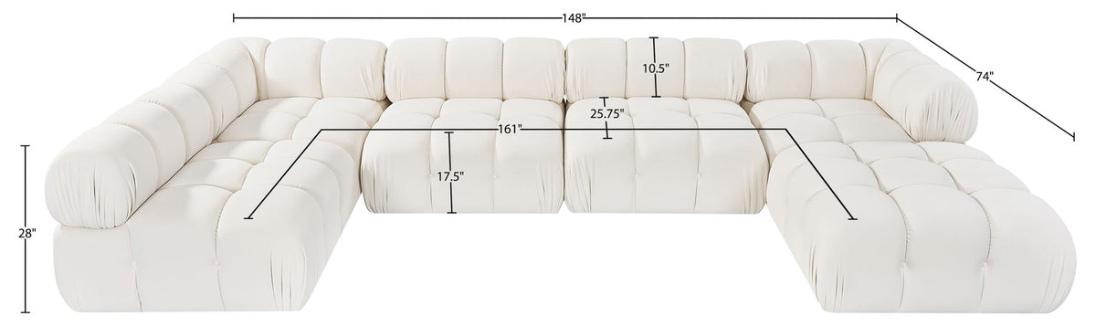 Orin - 6 Piece Modular Sectional (3 Modular Chairs, 2 Corner Chairs & Ottoman)