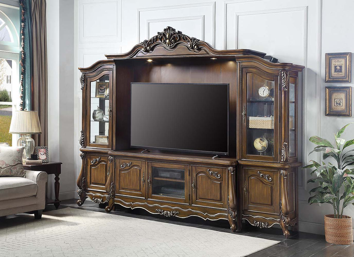 Latisha - Entertainment Center - Antique Oak