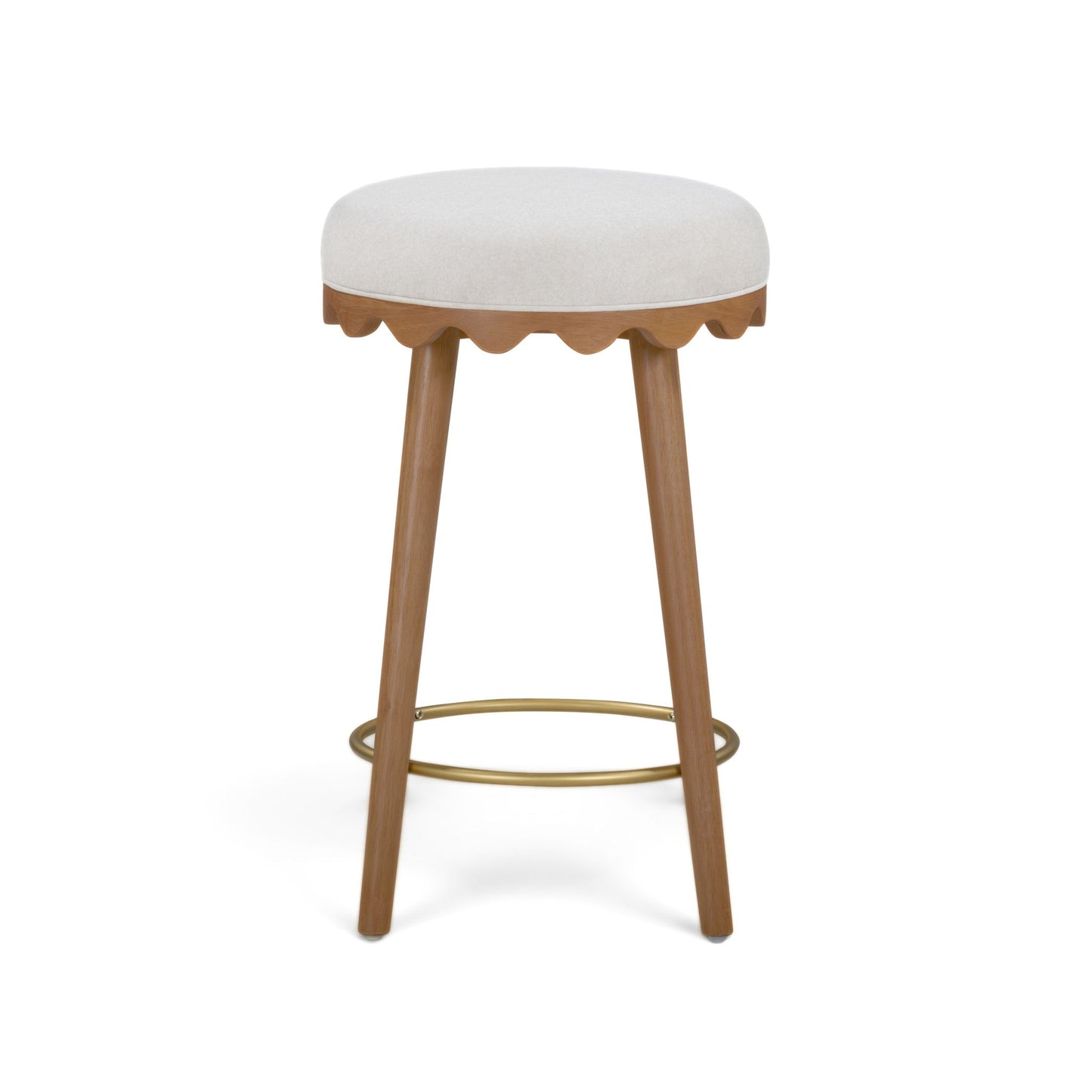 Oodle - Performance Vegan Mohair Light Walnut Stool