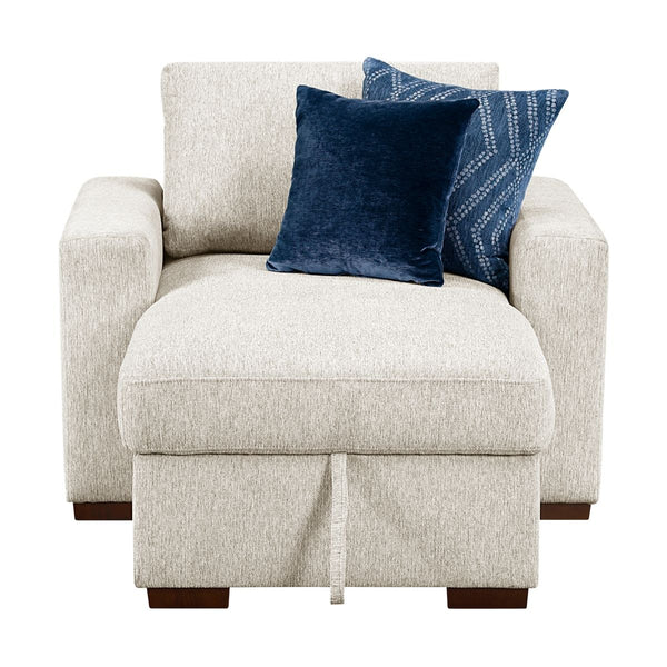 Isla Convertible Chaise Lounge with Arms and Hidden Storage, Click Motion Back