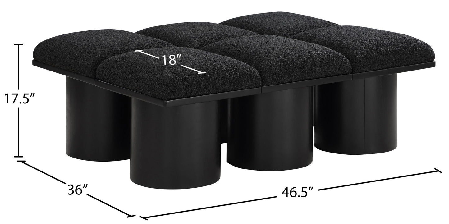 Pavilion - 6 Piece Modular Bench With Black Base