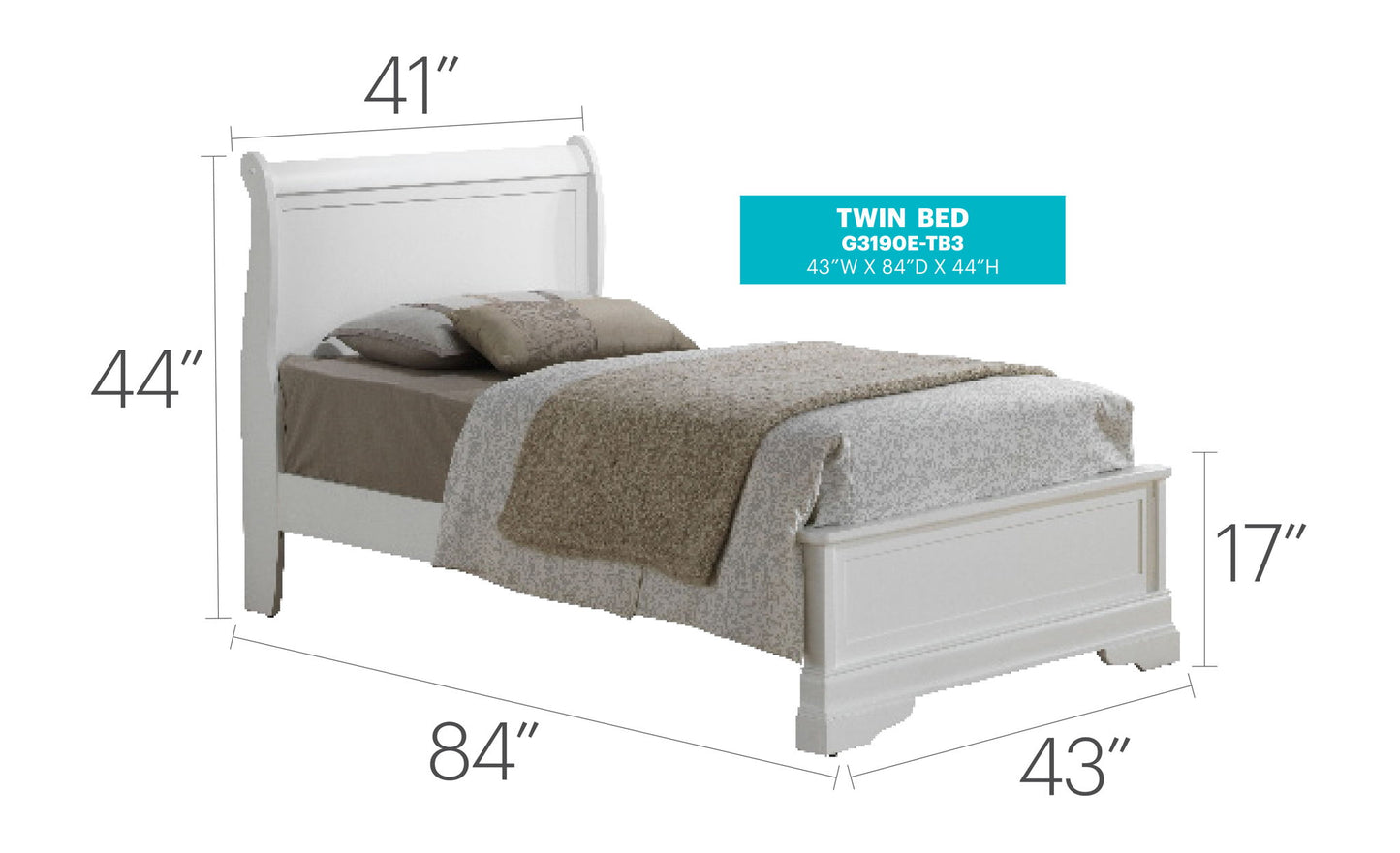 Glory Furniture - Louis Phillipe - Bed