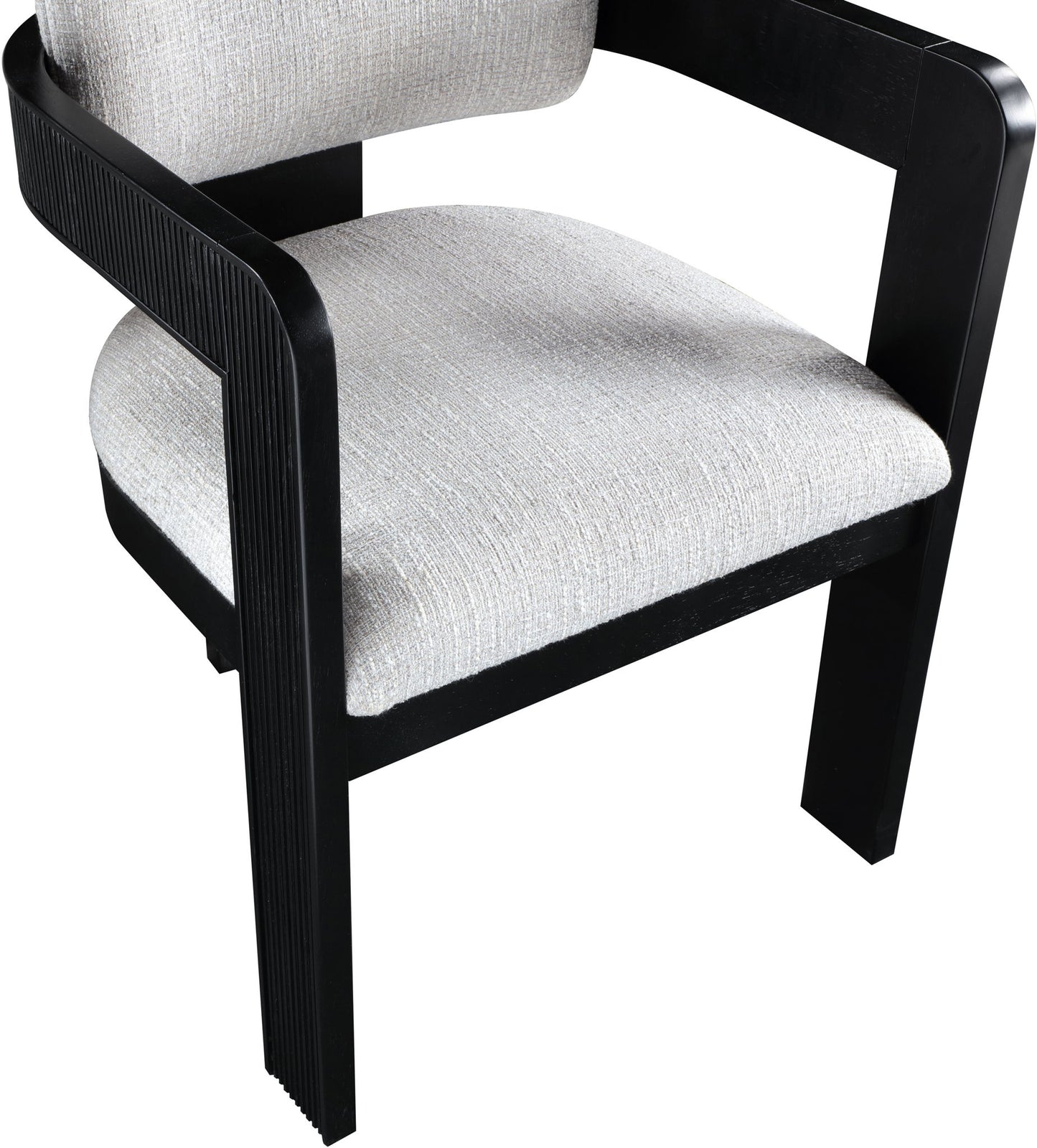 Sacha - Linen Dining Chair With Black Base (Set of 2)