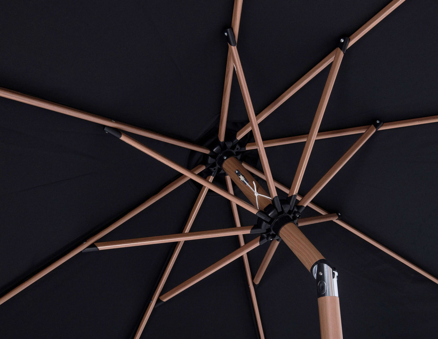 Amalfi - Aluminum Patio Umbrella - Light Brown Base / Light Brown Pole