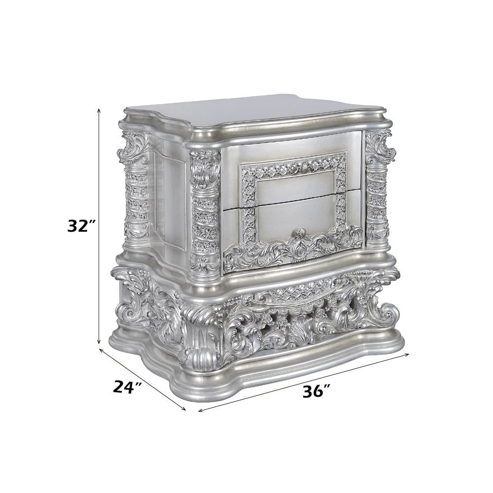 Valkyrie - Nightstand - Antique Platinum