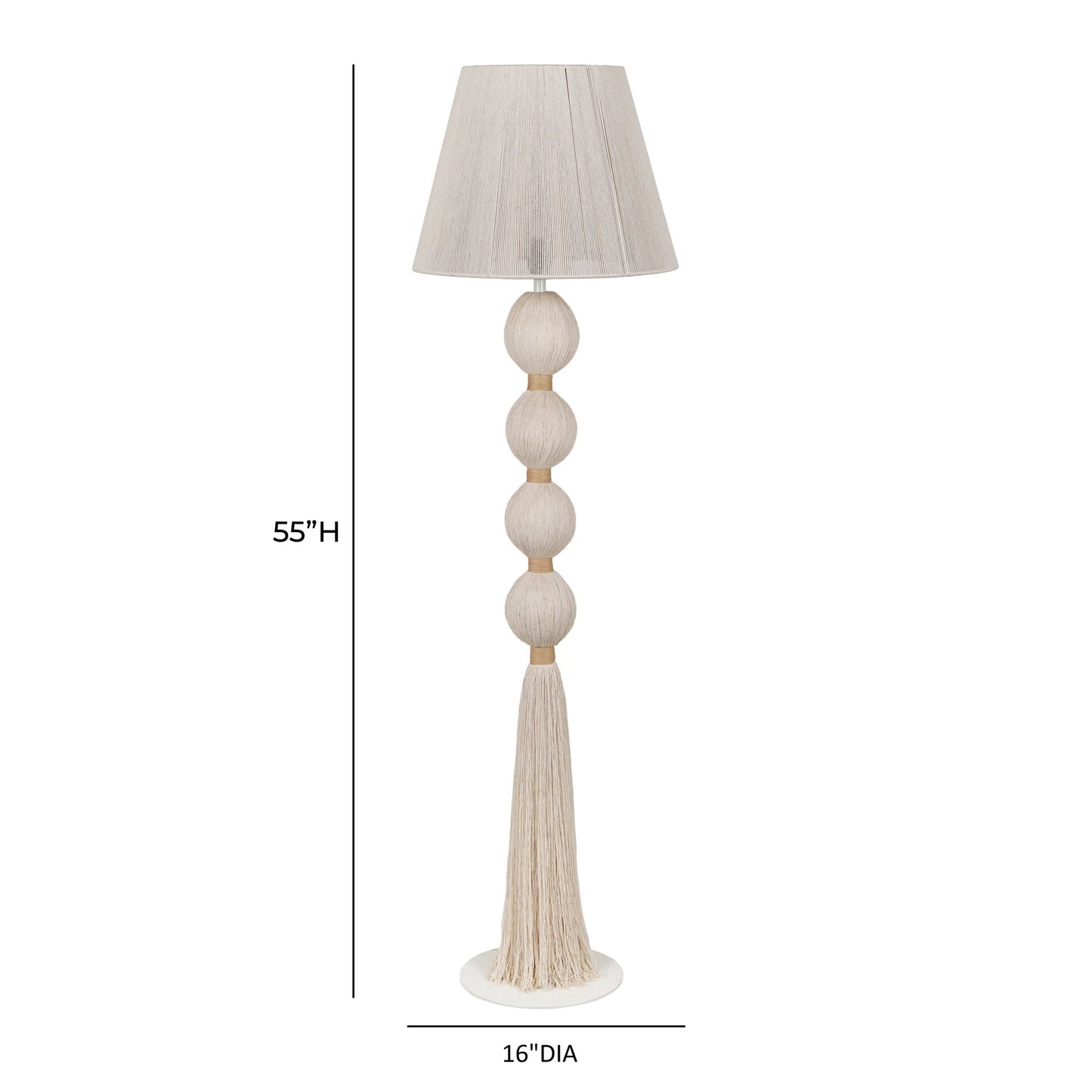 Samba - Cotton Floor Lamp - White