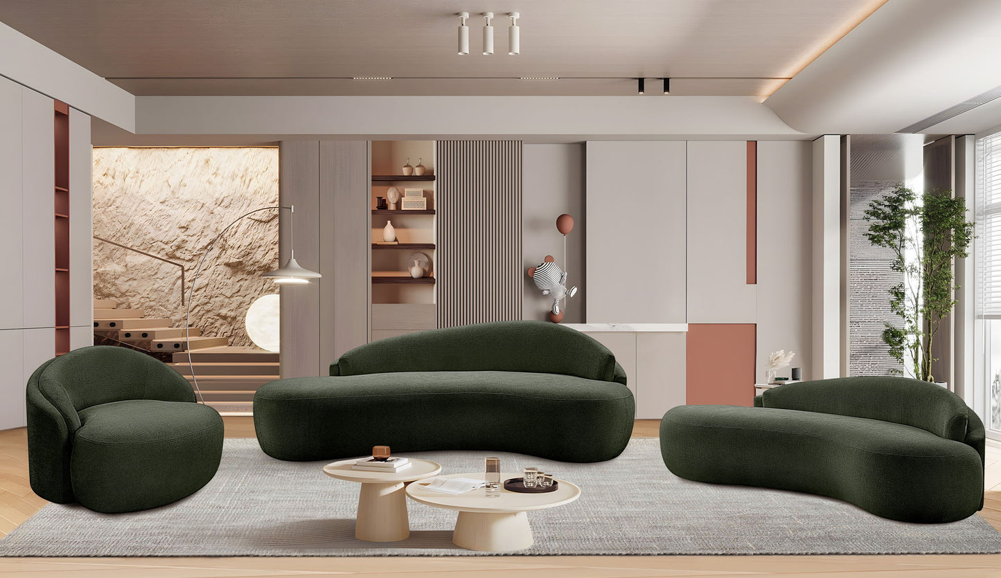 Caspian - Chenille Fabric Upholstered Loveseat
