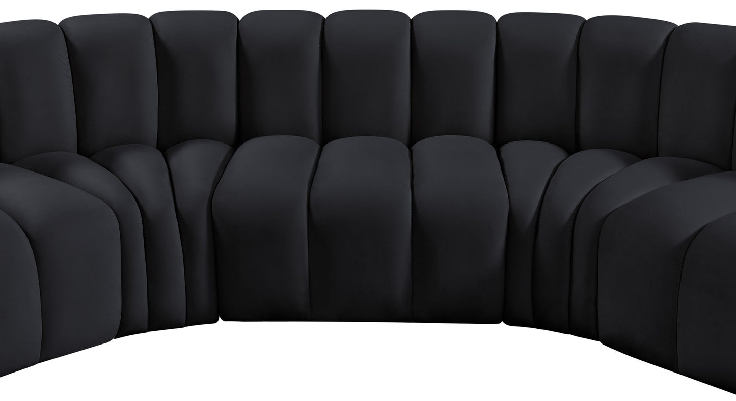 Arc - Velvet 7 Piece U-Shaped Modular Sofa