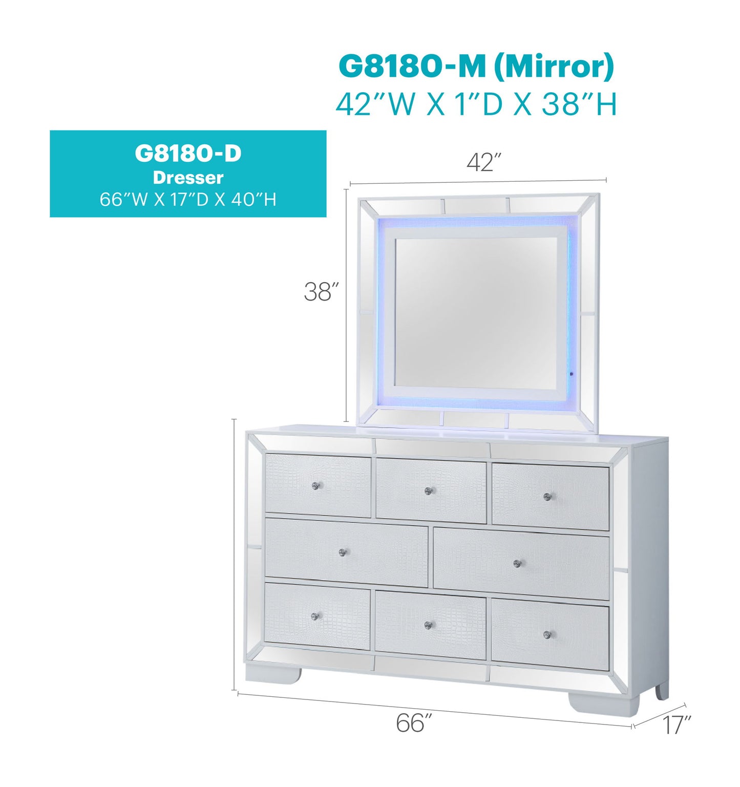 Glory Furniture - Hollywood Hills - Dresser