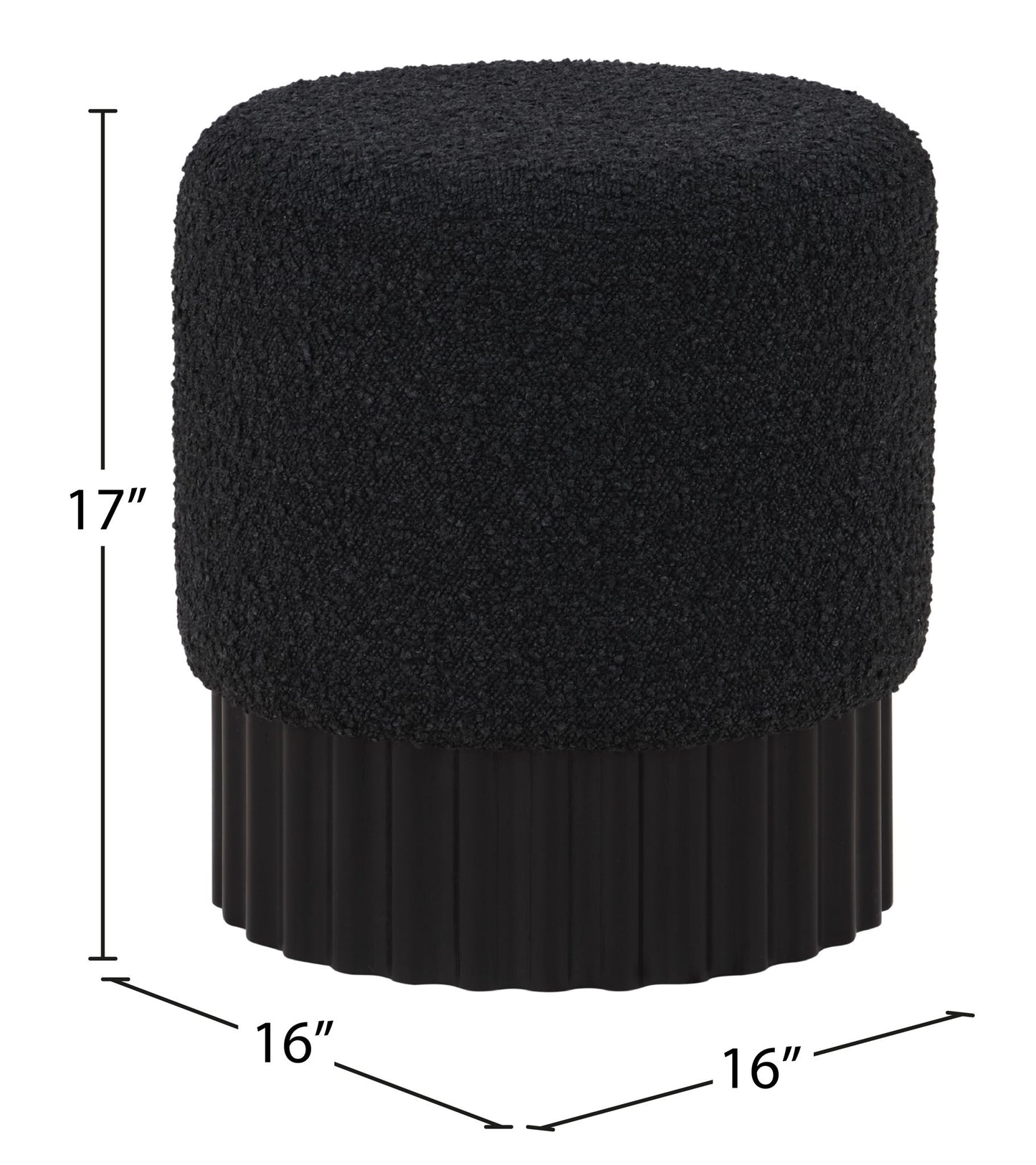 Veranda - Ottoman / Stool With Black Base